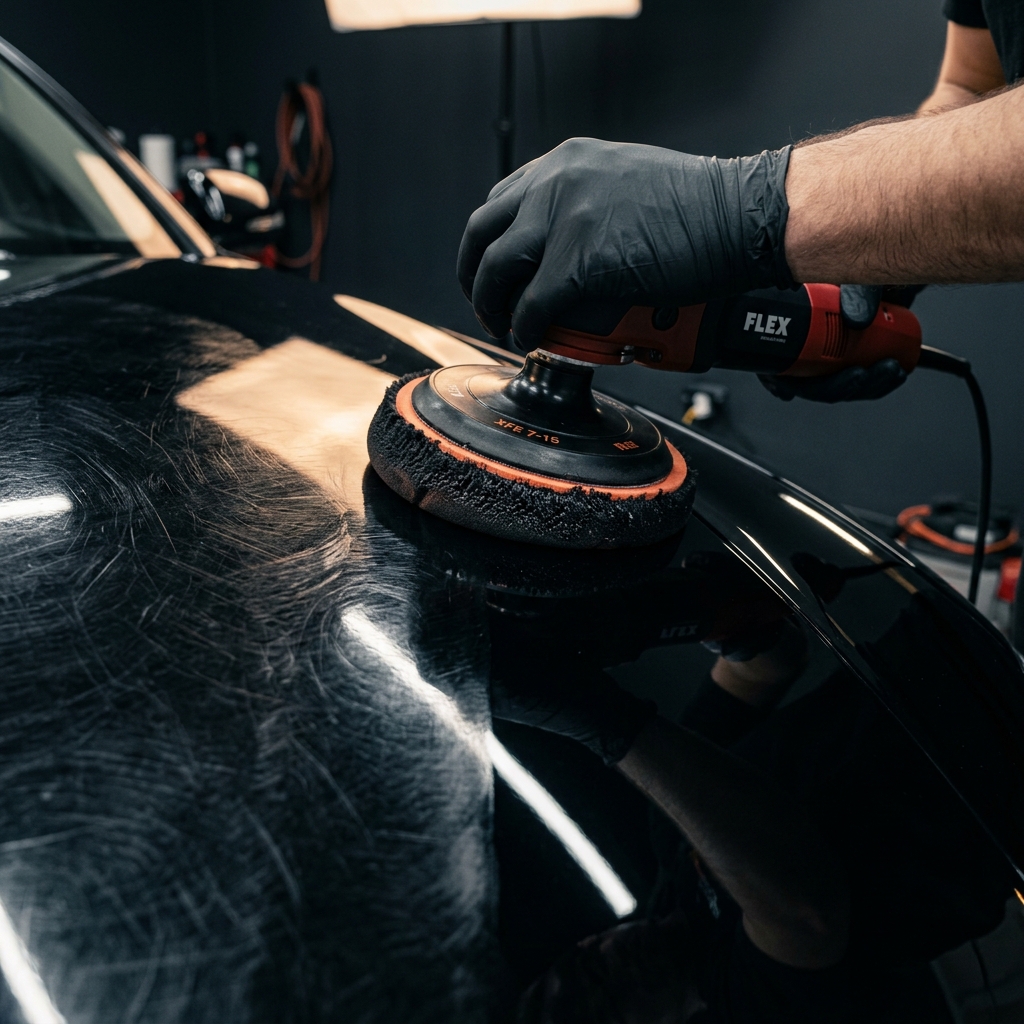 Pasta cila boya düzeltme süreci yüzey yansıması